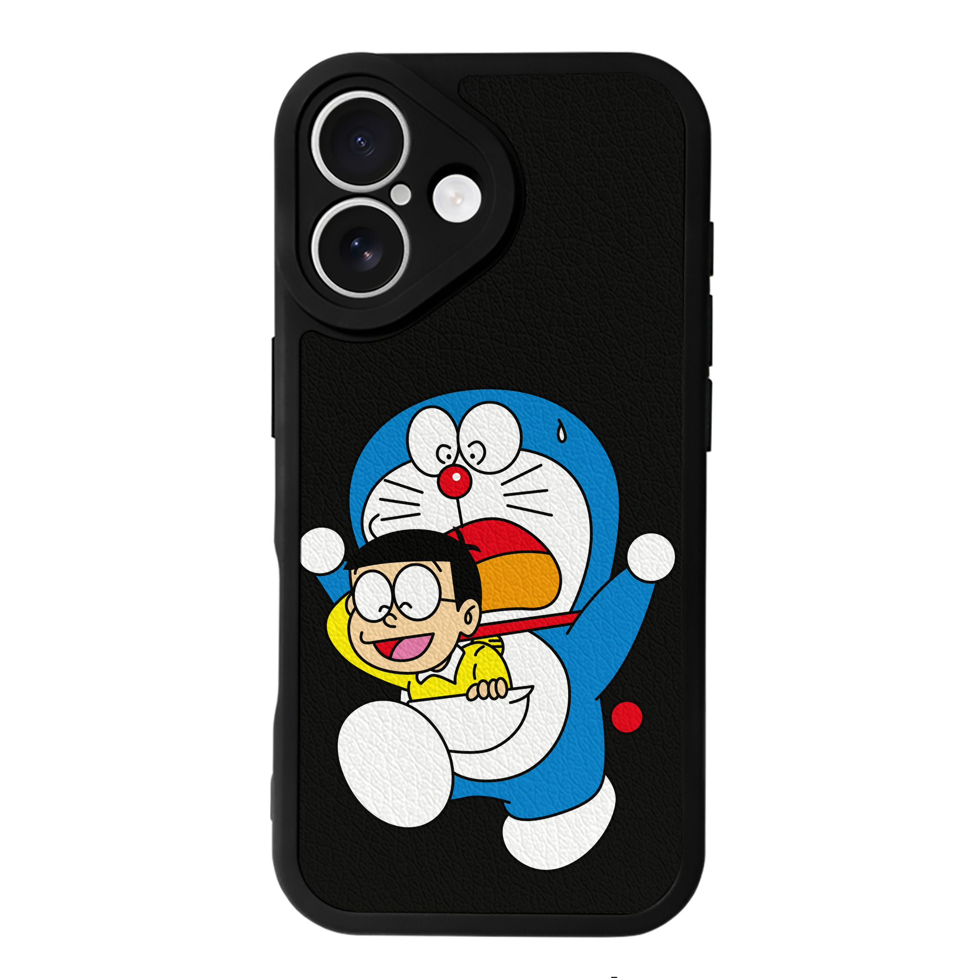 （画像用） ドラえもん Doraemon 【iPhone 16シリーズ対応】シリコンスマホケース（レザー調） 材質：シリコン